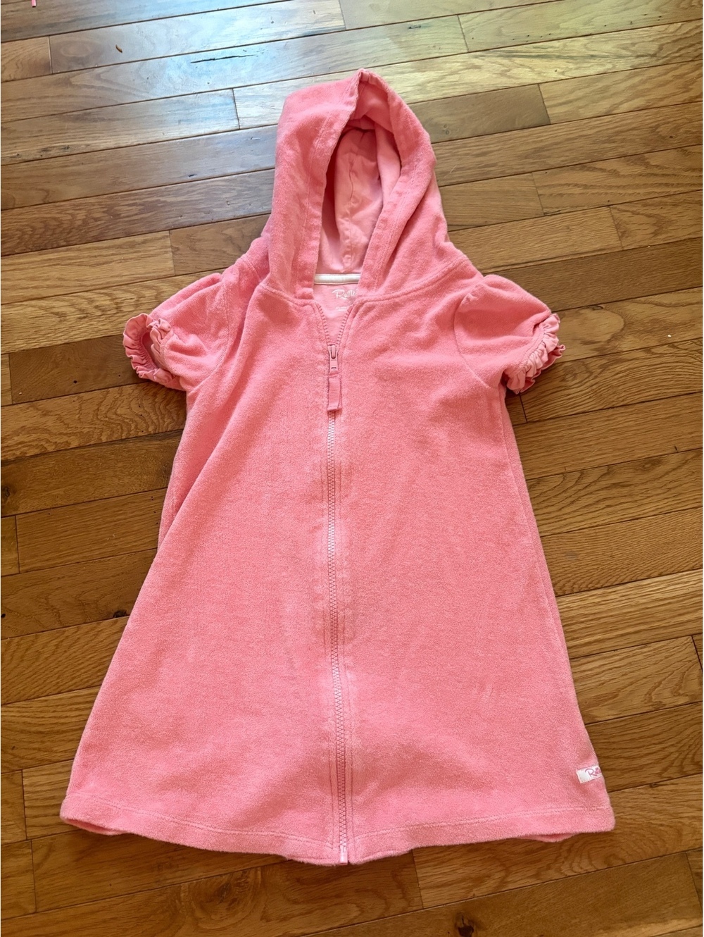 Ruffle Butts pink swim cover up girls 6